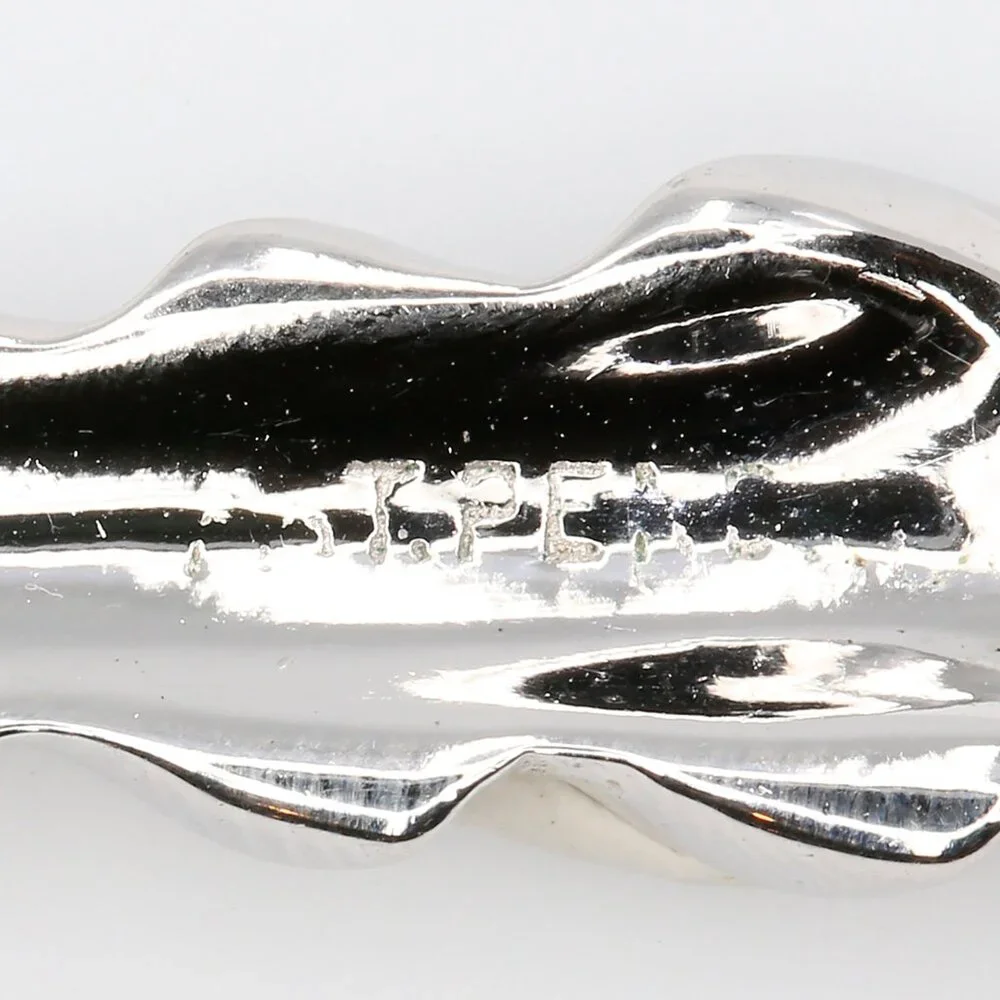 Vintage Boucher Modernist Flame Twist Brooch Rhodium‎ Plated 1940s